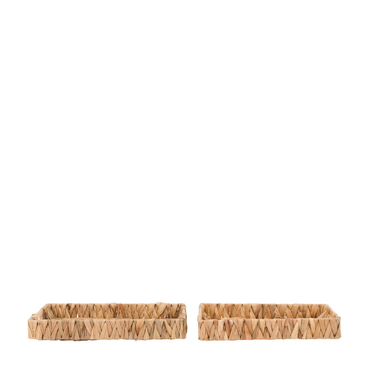 Alma Woven Rectangle Trays – Natural (Set of 2)