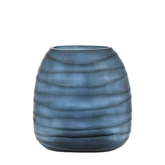 Sintra Handblown Carved Glass Vase – Large
