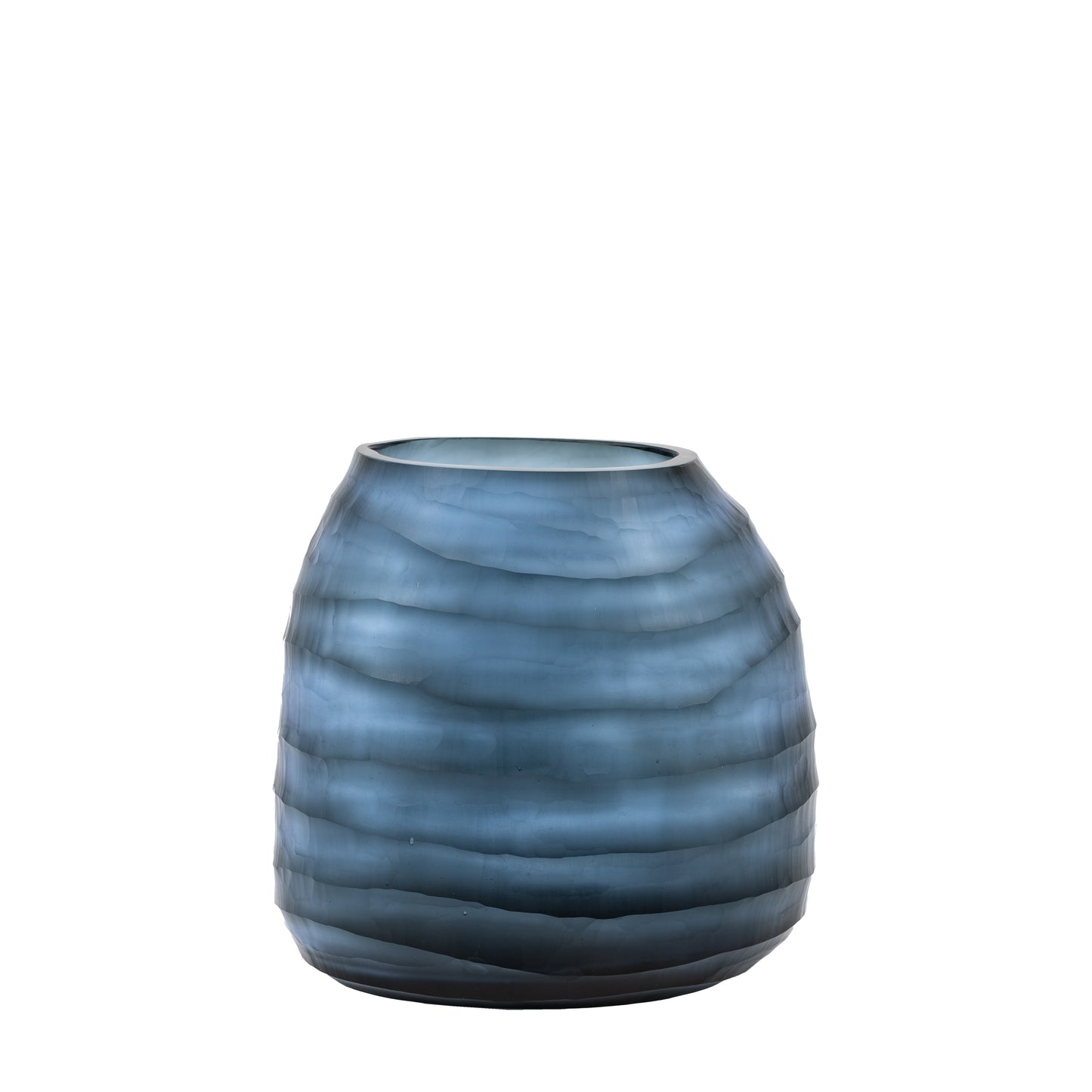 Sintra Handblown Carved Glass Vase – Small