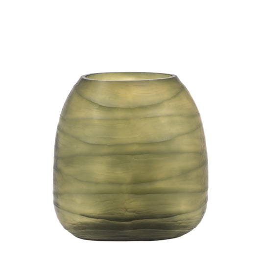 Sintra Handblown Carved Glass Vase – Large