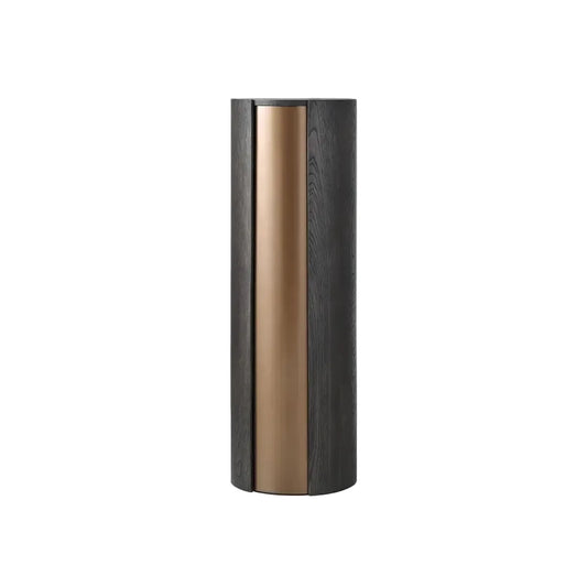 Huggel Round Pedestal Chocolate Oak