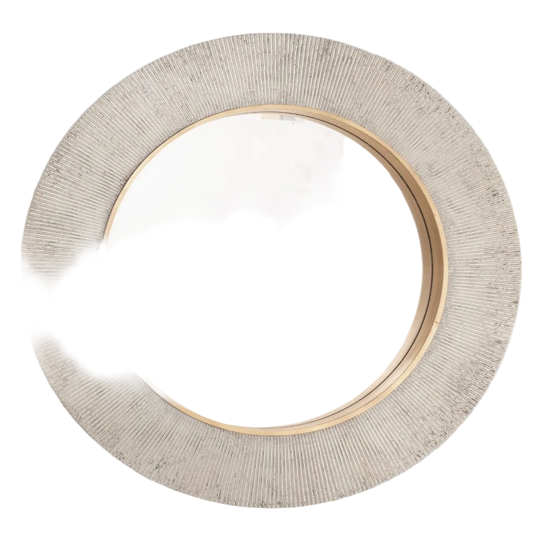Jade Champagne Silver Finish Wall Mirror