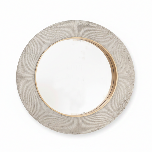 Jade Champagne Silver Finish Wall Mirror