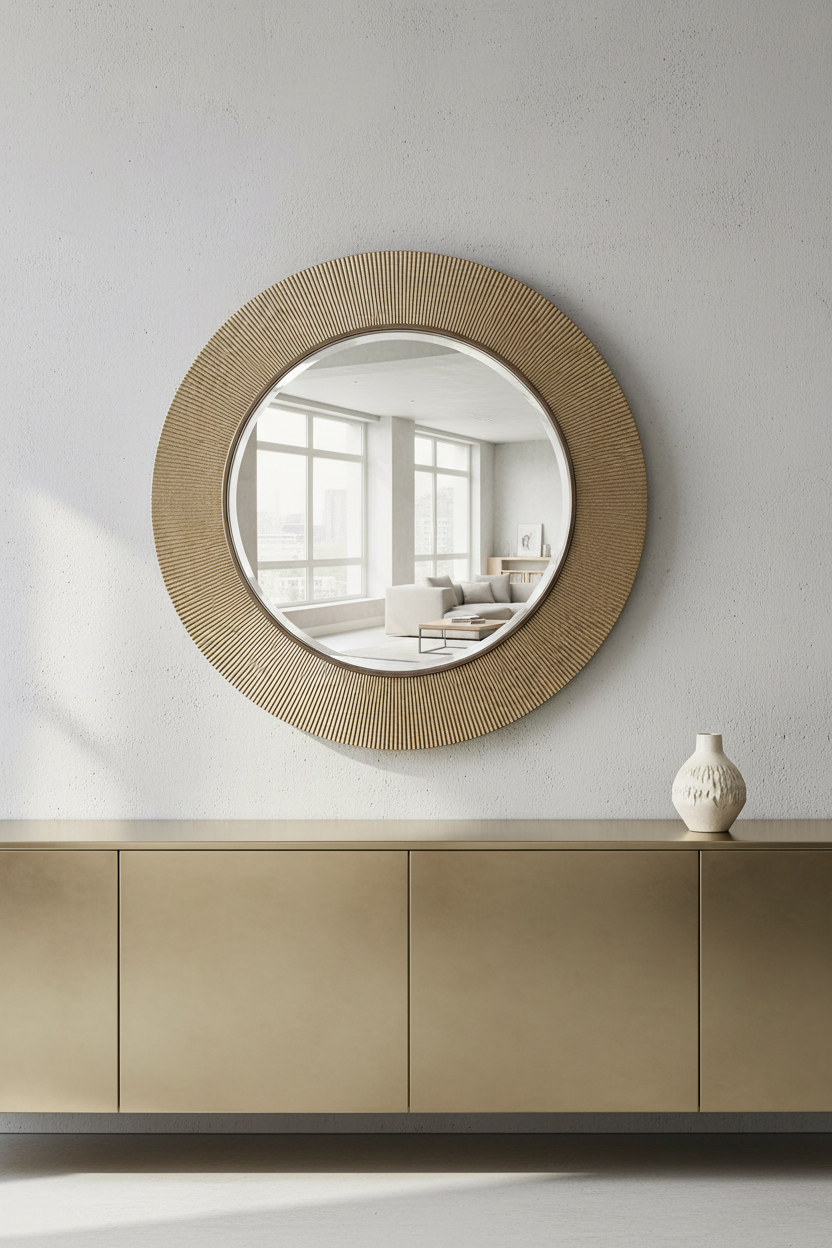Jade Distressed Gold Leaf Wall Mirror