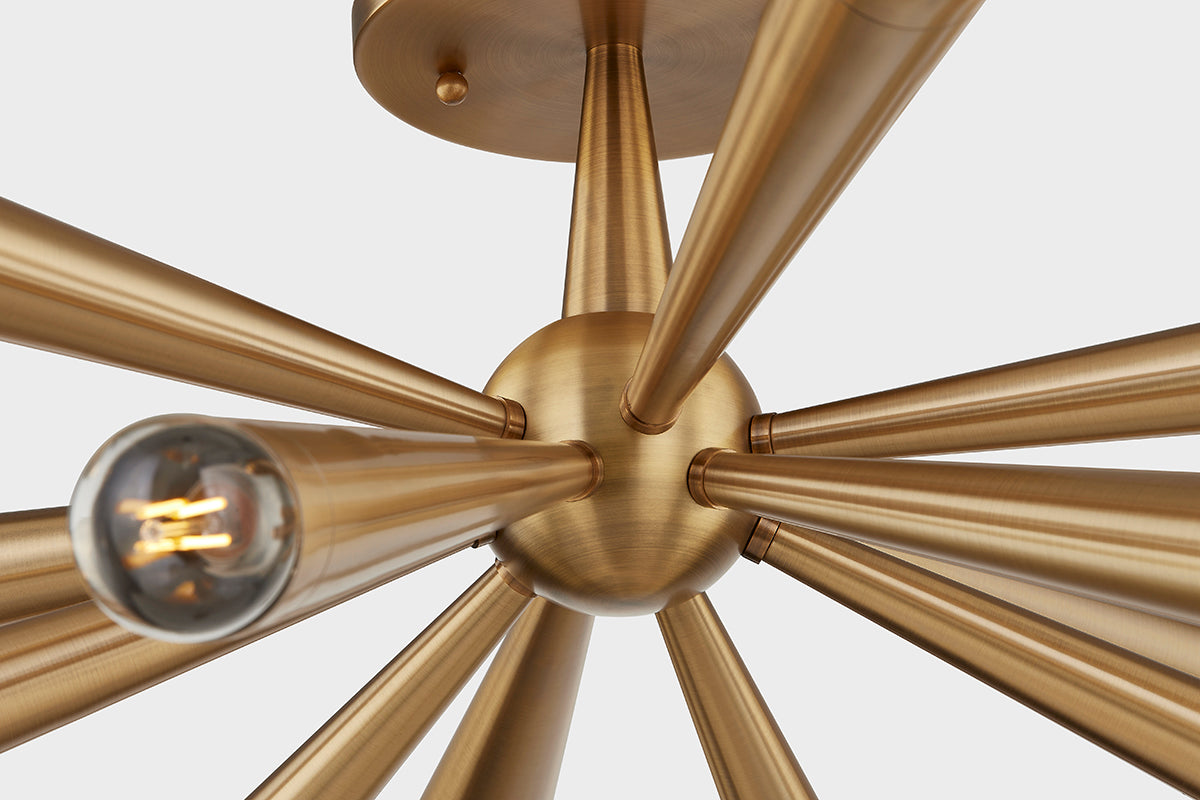 Keanu 12-Light Ceiling Light – Patina Brass Finish