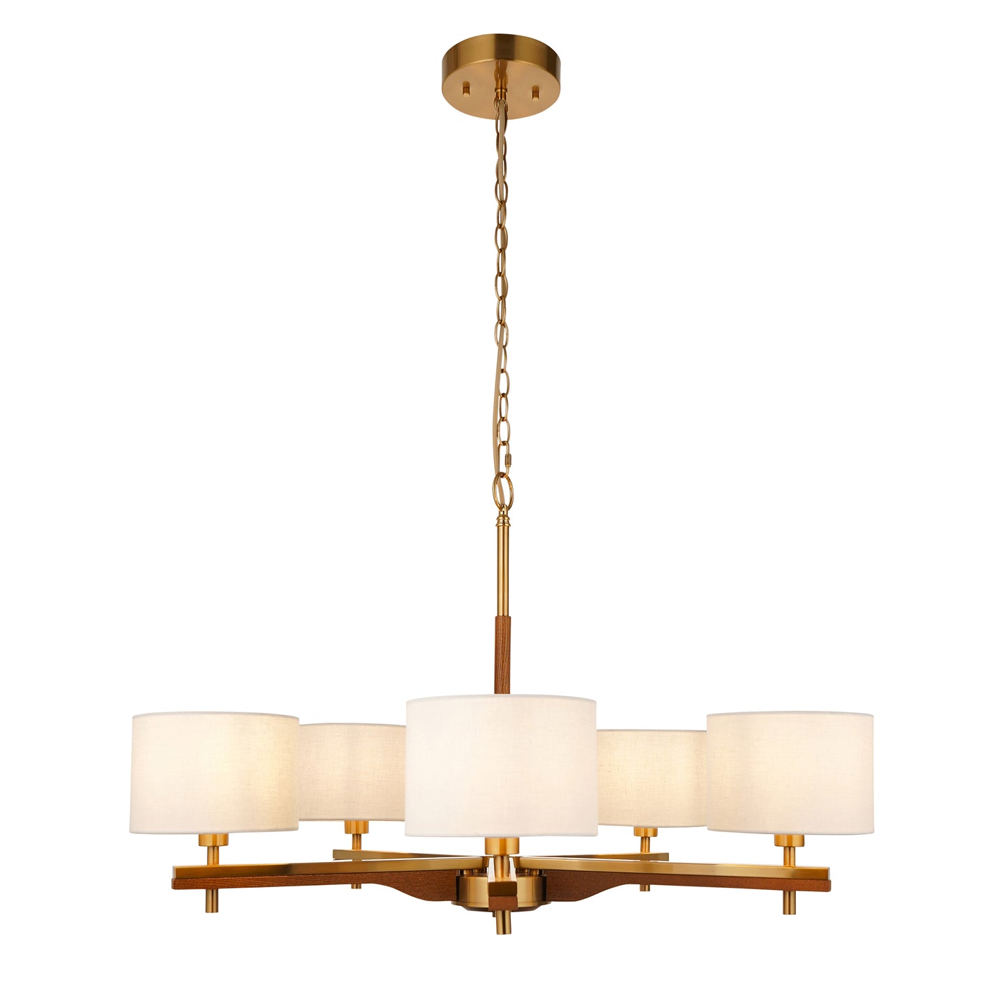 Heathcliff 5 Pendant Light – Brushed Aged Brass