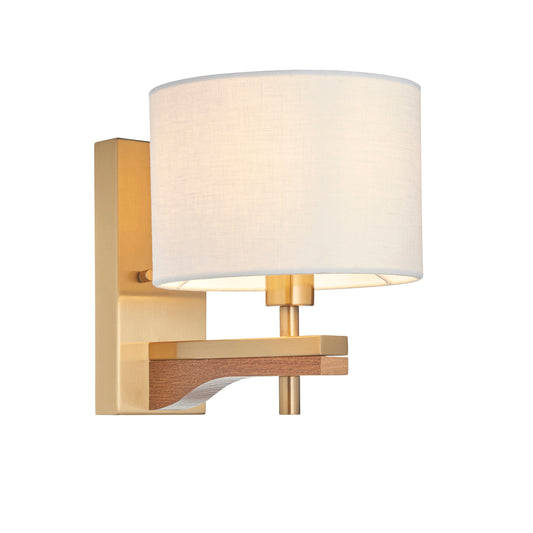 Heathcliff 1 Wall Light – Brushed Aged Brass