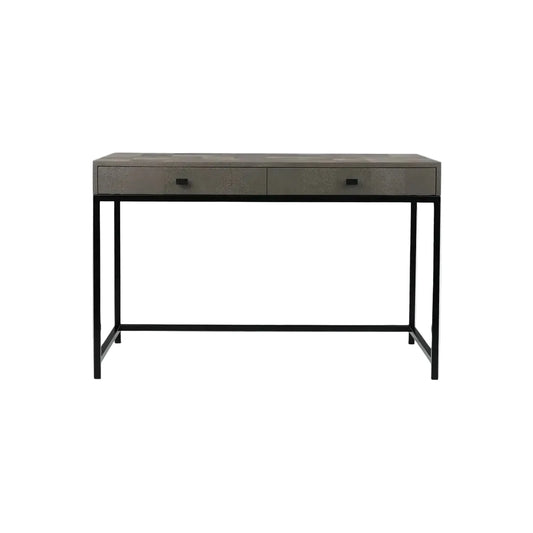 Mr Barnes Desk Grey Shagreen Leather