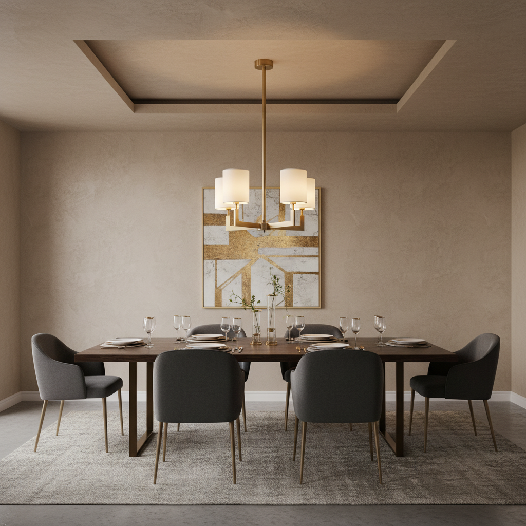 Nico 4 Arm Antique Brass Finish Chandelier