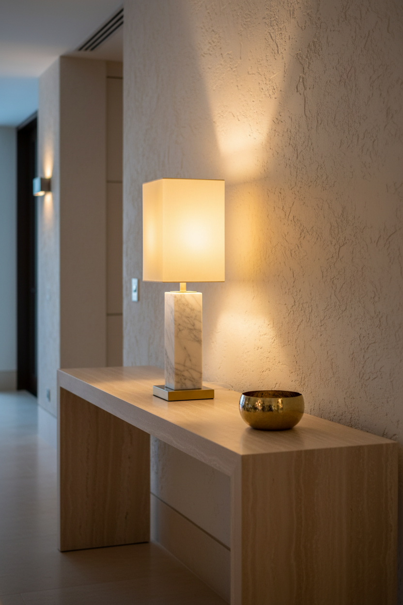 Pax White Marble Table Lamp