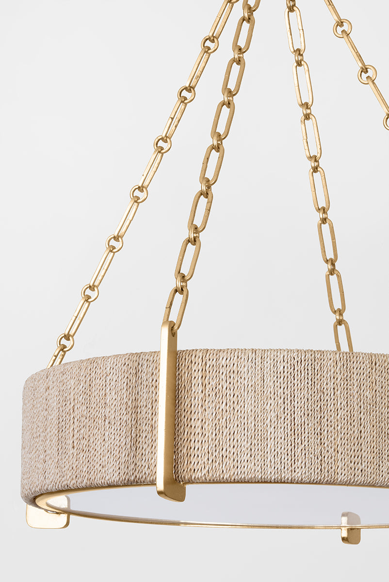 Quebec 6-Light Chandelier – Gold Leaf Finish
