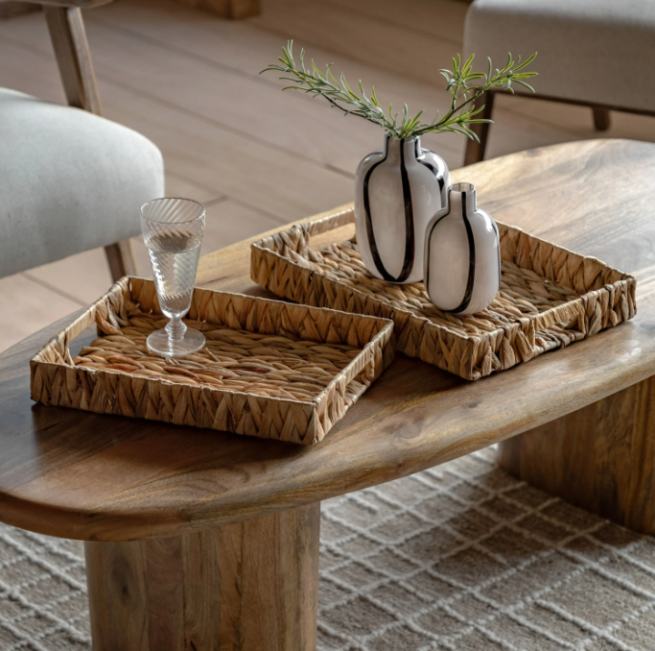 Alma Woven Rectangle Trays – Natural (Set of 2)