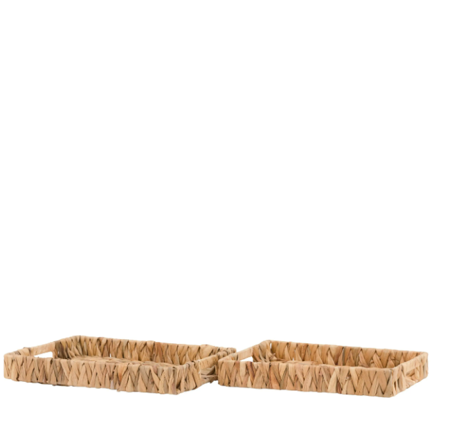 Alma Woven Rectangle Trays – Natural (Set of 2)