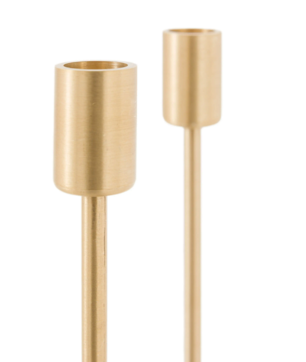 Novi Gold Candle Stick Set of 2 – Beige Marble