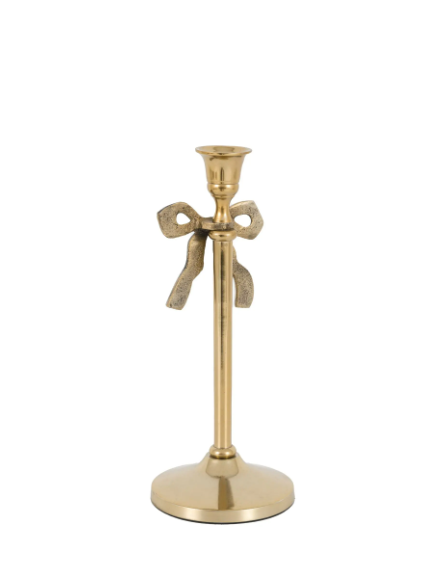 Bow Dinner Candle Holder – Gold