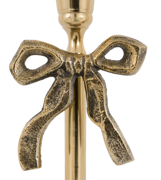 Bow Dinner Candle Holder – Gold