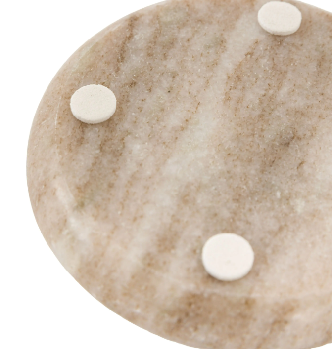 Novi Round Coasters Set of 4 – Beige Marble