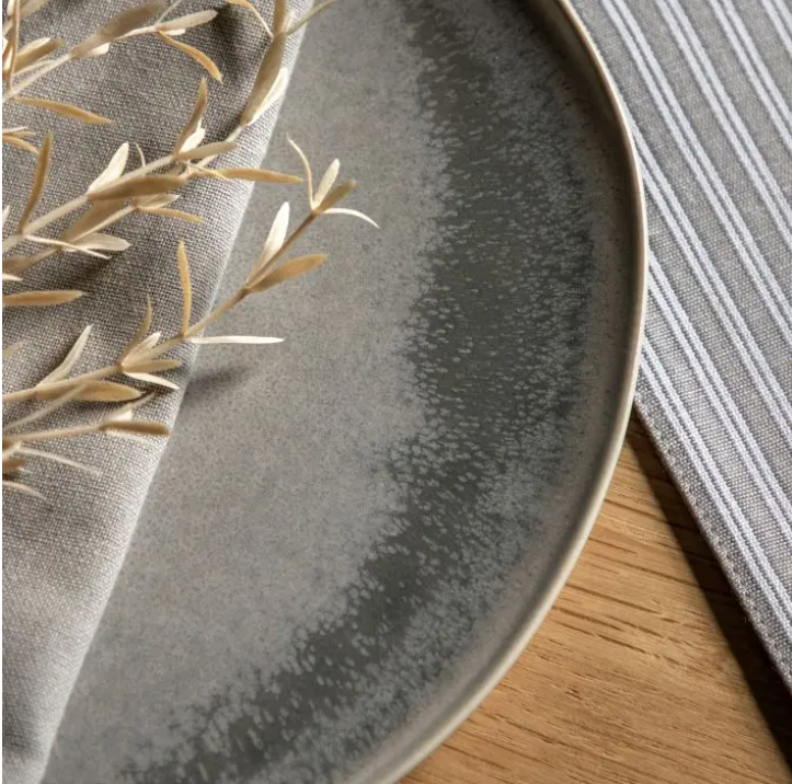 Pebble Glaze Side Plate – Dove Grey (Pack of 4)