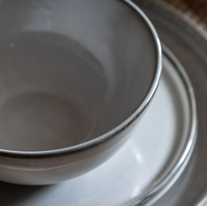 Reactive Glaze Bowl – Pale Grey (Pack of 4)