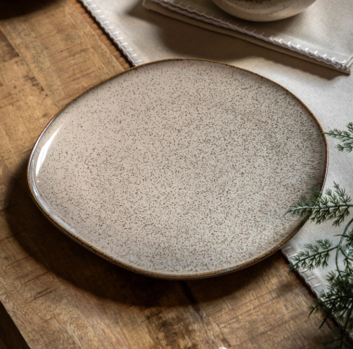 Speckle Glaze Dinner Plate – Oatmeal (Pack of 4)