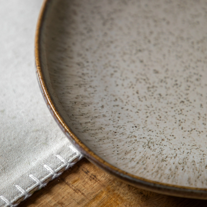 Speckle Glaze Side Plate – Oatmeal (Pack of 4)