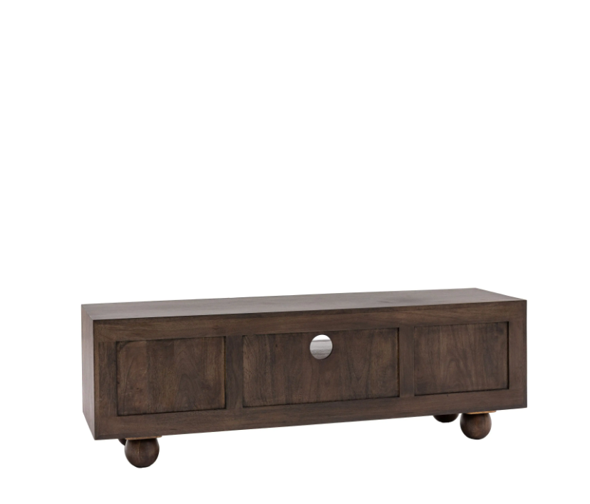Arc Media Unit – Walnut Mango Wood