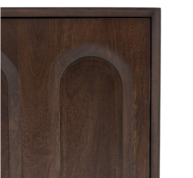 Arc Media Unit – Walnut Mango Wood