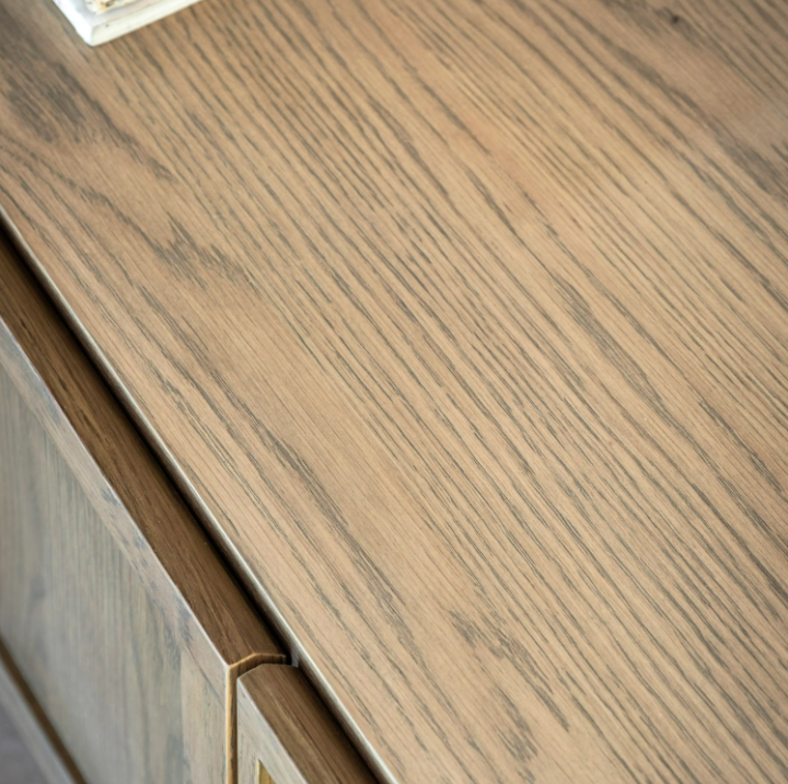 Panelled Media Unit – Smoked Oak Finish