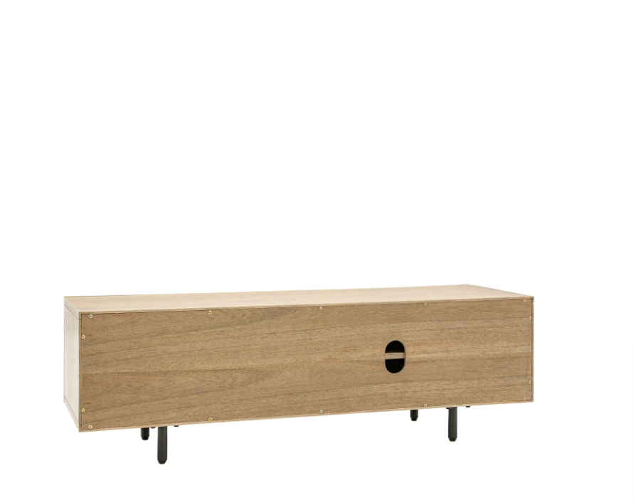 Panelled Media Unit – Smoked Oak Finish