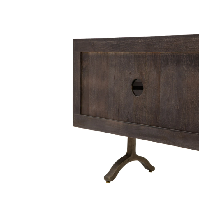 Sharma 4 Door Sideboard – Mango Wood Geometric Design