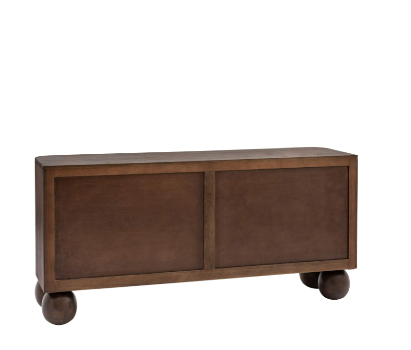 Sculpt 4 Door Sideboard – Dark Wood Mango Finish