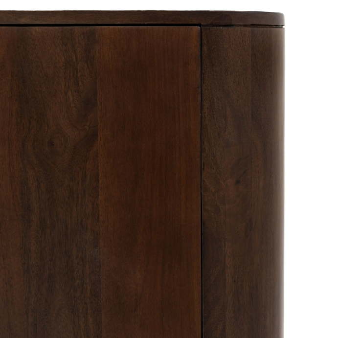 Sculpt 4 Door Sideboard – Dark Wood Mango Finish