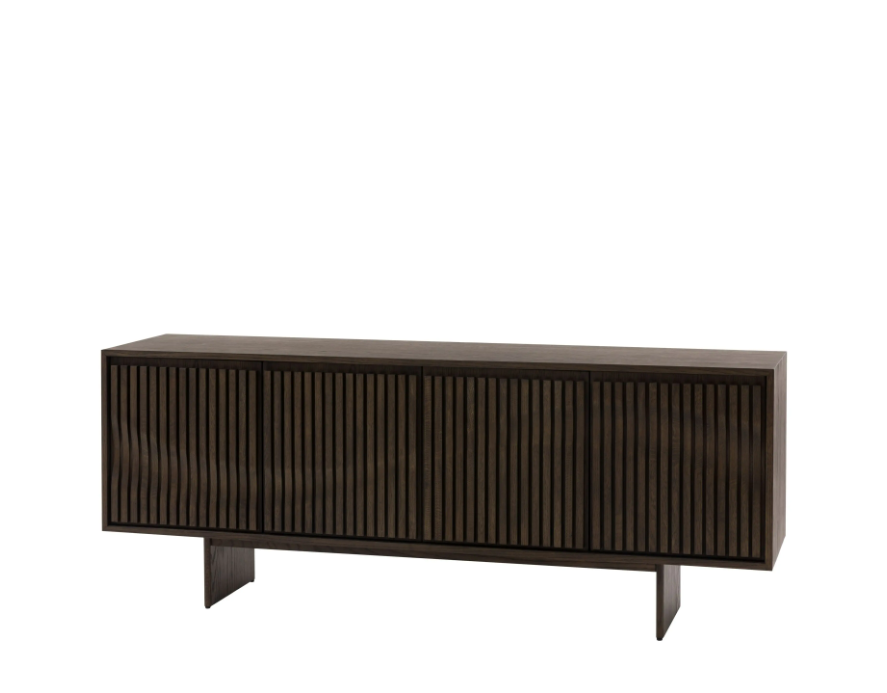 Onda 4 Door Sideboard – Italian Inspired Walnut Finish