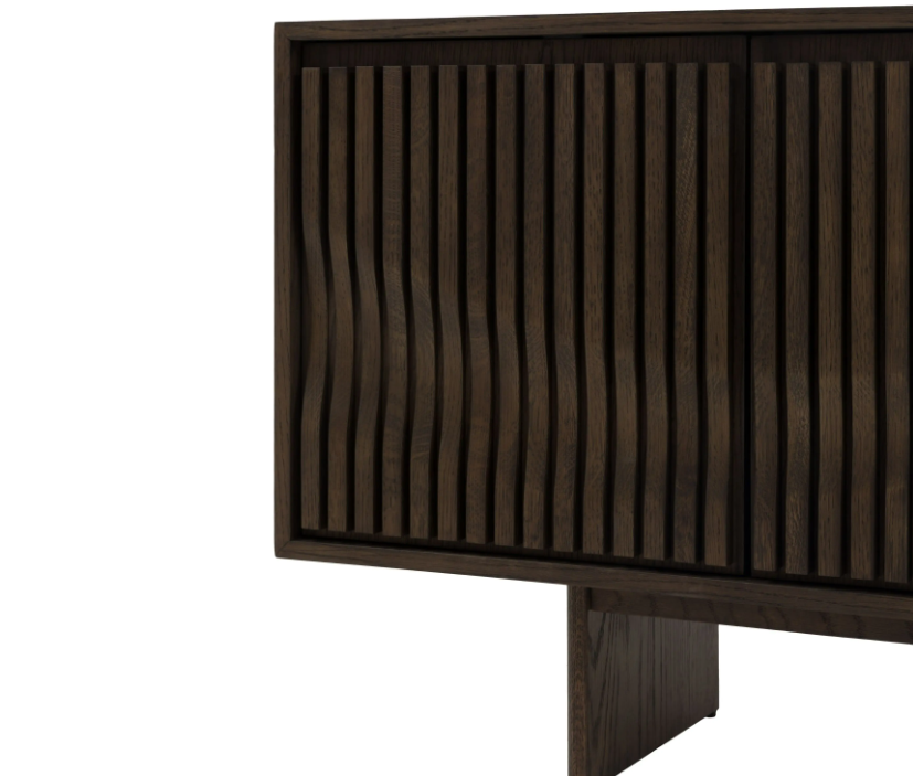Onda 4 Door Sideboard – Italian Inspired Walnut Finish