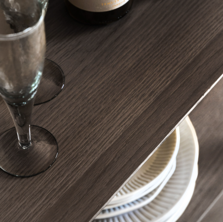 Hatfield Open Display – Tall Smoked Oak Finish