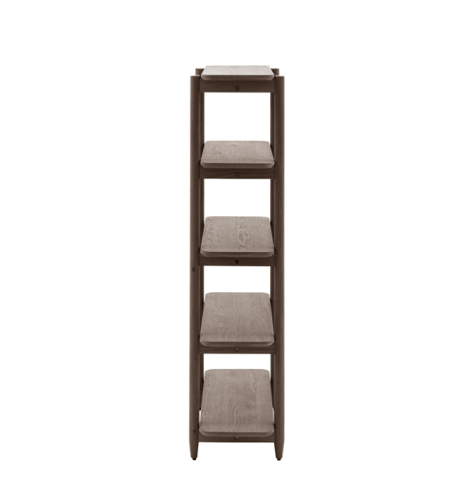 Hatfield Open Display – Tall Smoked Oak Finish
