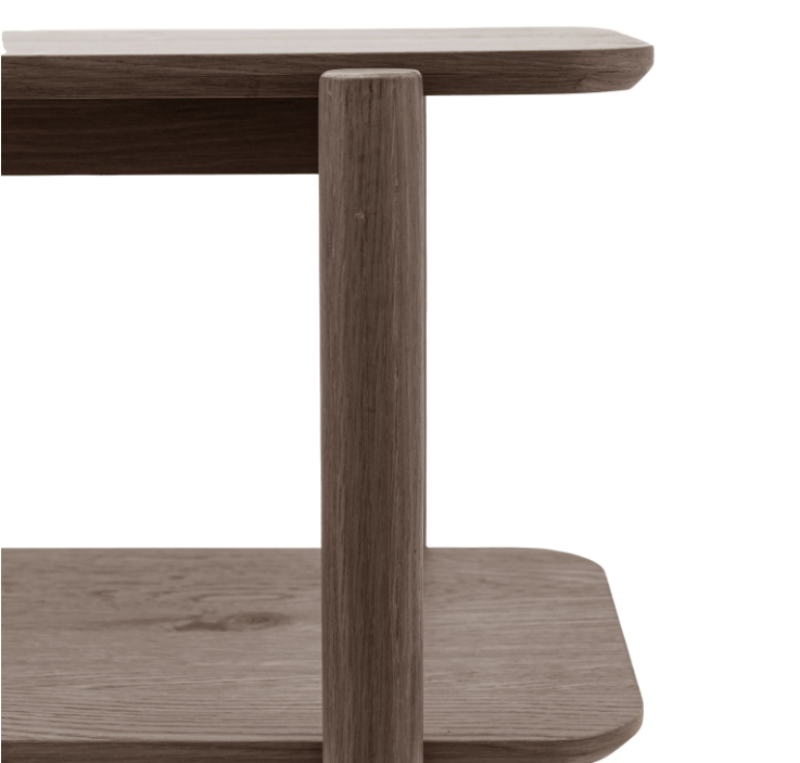Hatfield Open Display – Tall Smoked Oak Finish