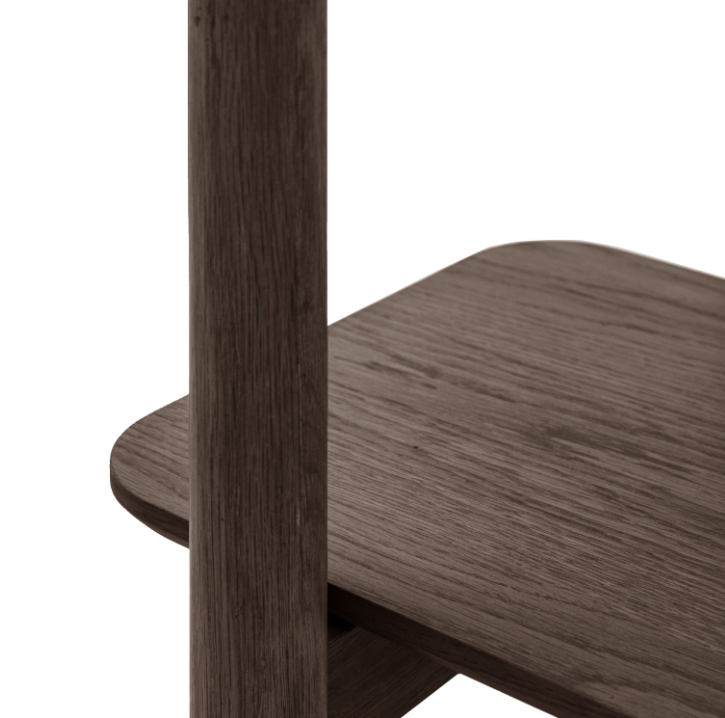 Hatfield Open Display – Tall Smoked Oak Finish
