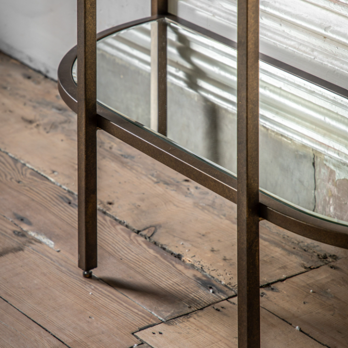 Hudson Luxury Display Unit – Bronze & Glass Shelving
