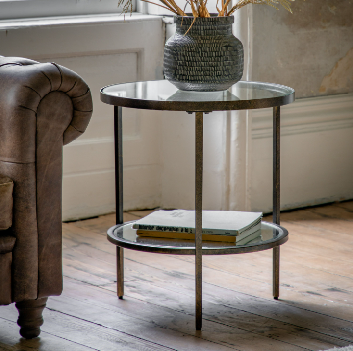Hudson Luxury Display Unit – Bronze & Glass Shelving