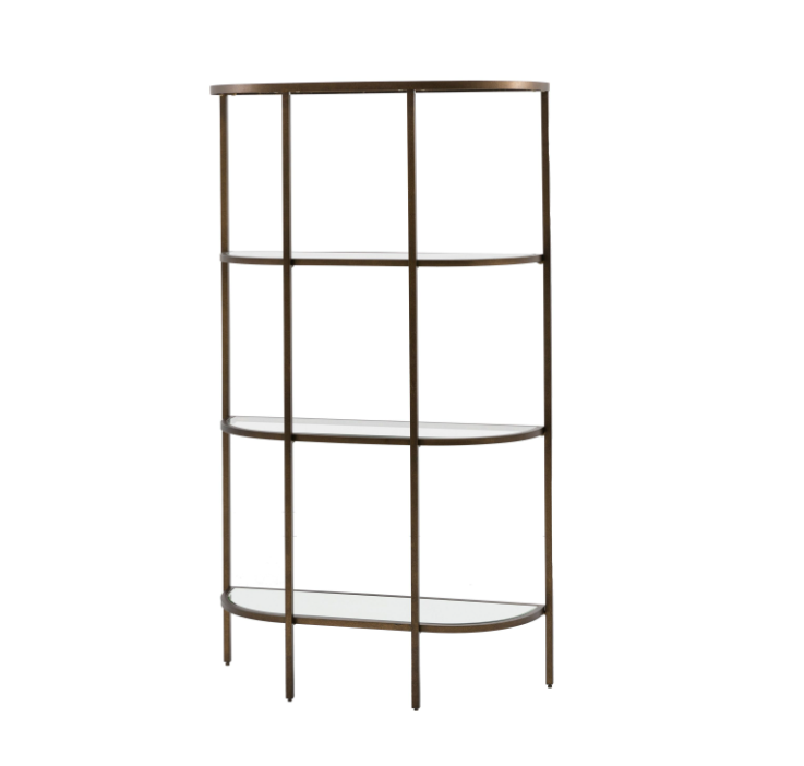 Hudson Luxury Display Unit – Bronze & Glass Shelving