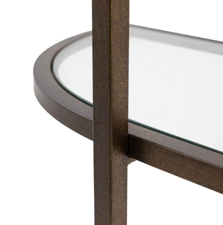 Hudson Luxury Display Unit – Bronze & Glass Shelving