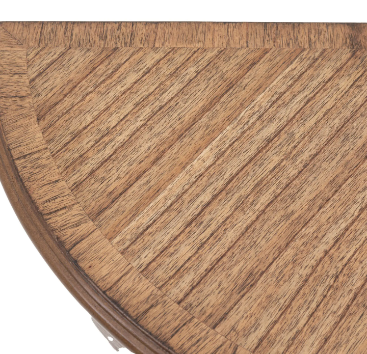 Highgrove Demi Lune Console Table – Natural Wood Marquetry Design