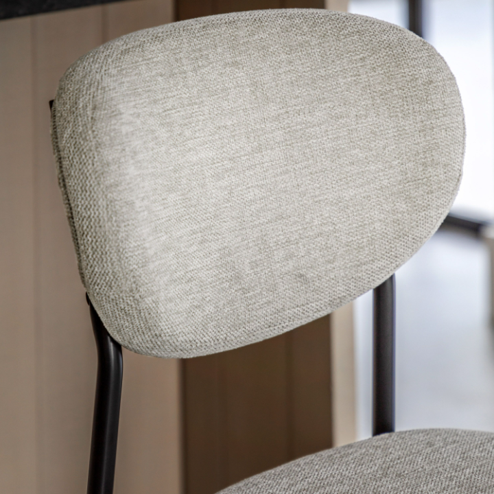 Oppo Bar Stool Set of 2 – Natural Upholstered Counter Stools