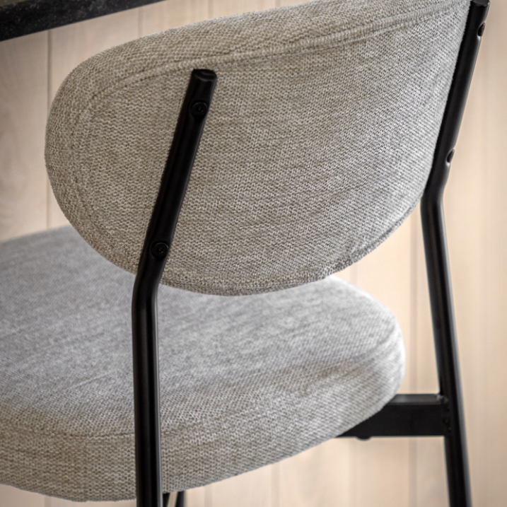 Oppo Bar Stool Set of 2 – Natural Upholstered Counter Stools