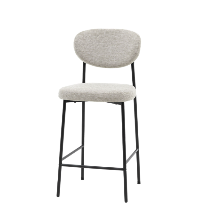 Oppo Bar Stool Set of 2 – Natural Upholstered Counter Stools