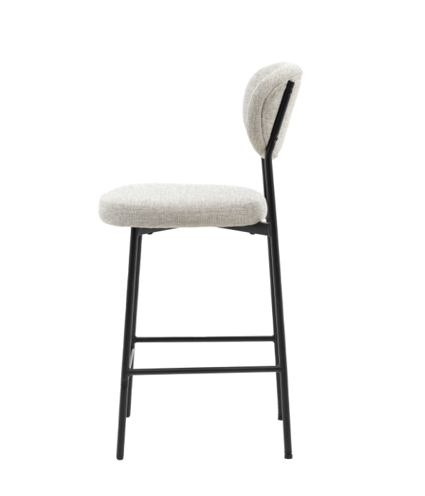 Oppo Bar Stool Set of 2 – Natural Upholstered Counter Stools