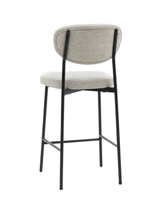Oppo Bar Stool Set of 2 – Natural Upholstered Counter Stools