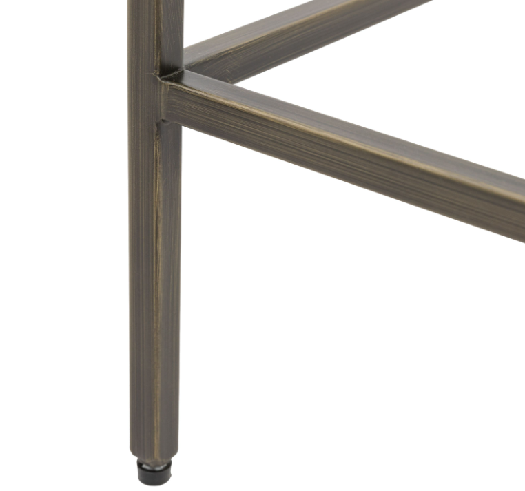 Rothbury Bronze Side Table | Luxury Bevelled Glass Accent Table with Antique Bronze Frame
