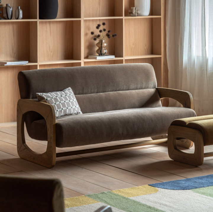 Marco Footstool – Verona Sepia